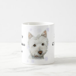 Taza De Café Regalos lindos del perro de Westie del navidad