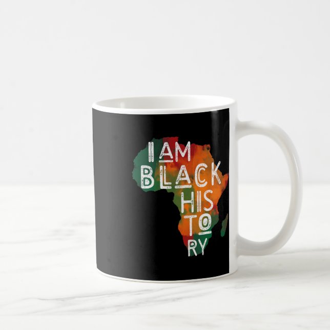 Taza De Café Regalos Orgullo Negro Soy Historia Negra Mes Ameri (Derecha)
