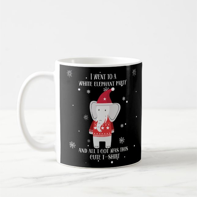 Taza De Café Regalos para elefantes blancos | Regalo Para Hombr (Izquierda)