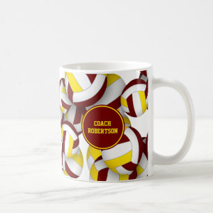 Taza De Café regalos para entrenadora de voleibol de colores eq