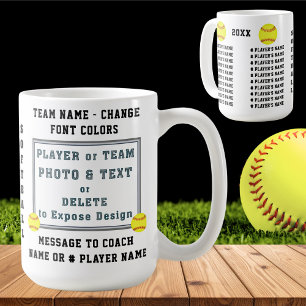 Taza De Café Regalos para Entrenadores de Softbol o Regalos par