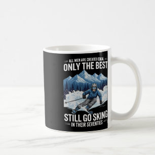 Taza De Café Regalos para esquiador en su 70 cumpleaños hombre