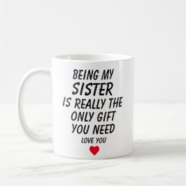Taza De Café Regalos para hermanas, regalo divertido para herma