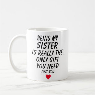 Taza De Café Regalos para hermanas, regalo divertido para herma