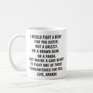Taza De Café Regalos para hermanas, regalo divertido para herma