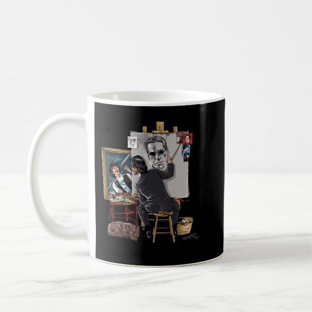 Taza De Café Regalos Para Hombres El Arte De Keanu Lanza Regalo (Izquierda)