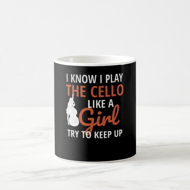 Taza De Café Regalos Para Mujeres De Cello Player| Chica Cello  (Centro)