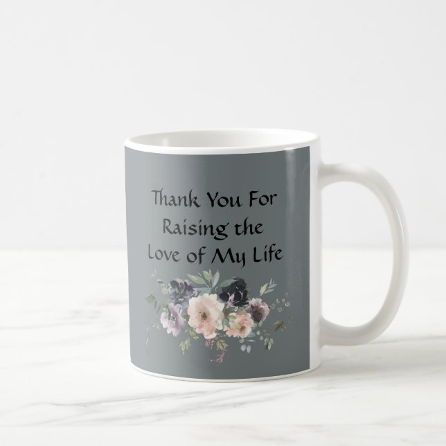 Taza De Café Regalos para Suegra Día de la Madre Rosas Grises (Derecha)