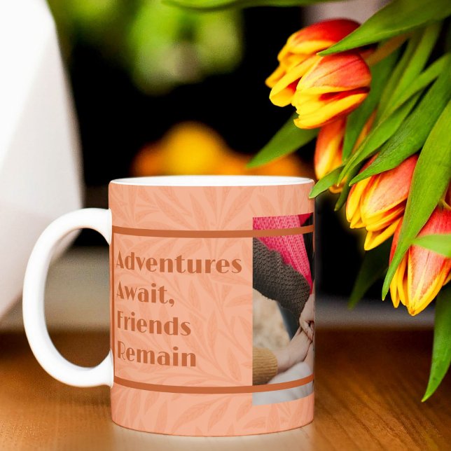Taza De Café Regalos personalizados para amigos que se mudan de (Custom Gifts for Friends Moving Away Orange Coffee Mug)