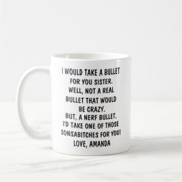 Taza De Café Regalos personalizados para hermana Regalo diverti