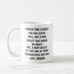 Taza De Café Regalos personalizados para hermana Regalo diverti