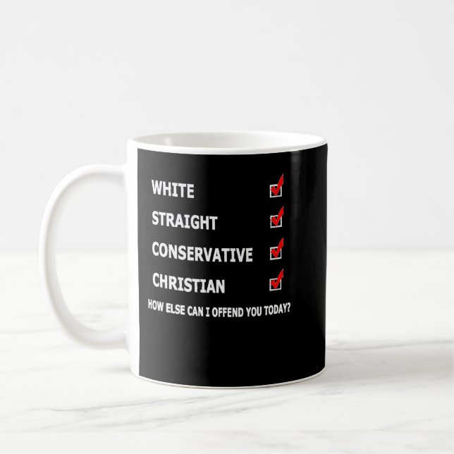 Taza De Café Regalos Republicanos CRISTIANOS Hombres Mujeres Bl (Izquierda)