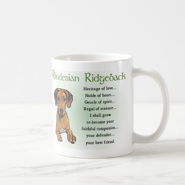 Taza De Café Regalos Ridgeback Rhodsi (Derecha)