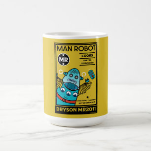 Taza De Café Regalos Robot Para El Cushiro Del Aniversario