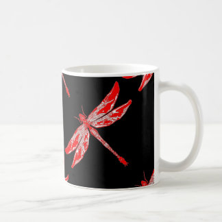 Taza De Café Regalos rojos de la libélula del verano
