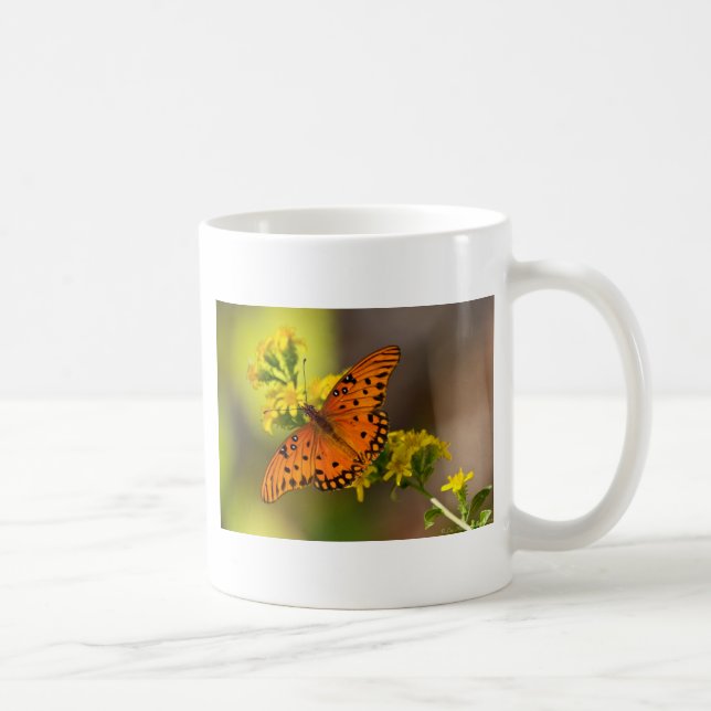 Taza De Café Regalos y ropa de mariposa del Golfo de Fritillary (Derecha)