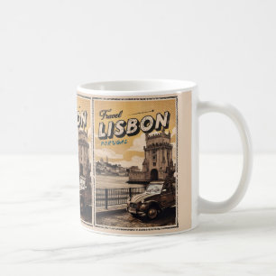 Taza De Café Regalos y souvenirs de viaje vintage lisboa portug