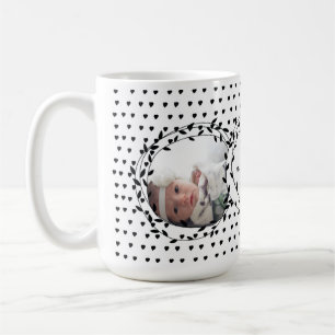 Taza De Café Registro de nacimiento con foto de bebé niña Estad
