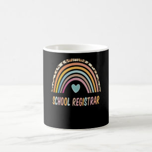 Taza De Café Registro escolar Rainbow Leopardo vuelve a la escu
