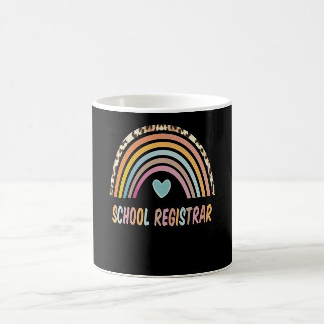 Taza De Café Registro escolar Rainbow Leopardo vuelve a la escu (Centro)