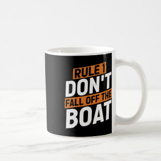 Taza De Café Regla 1 No caigan del crucero de barco divertido C