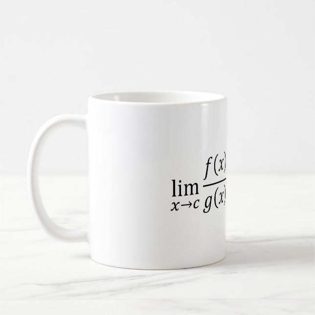 Taza De Café Regla de L'Hopital - Fundamentos matemáticos T-Shi (Izquierda)