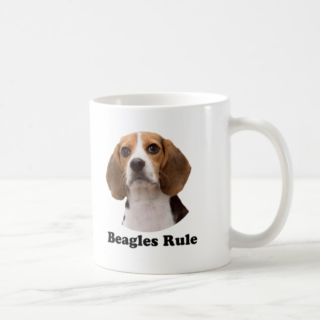 Taza De Café Regla de los beagles (Derecha)
