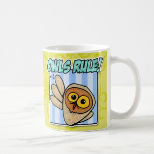 Taza De Café regla de los búhos