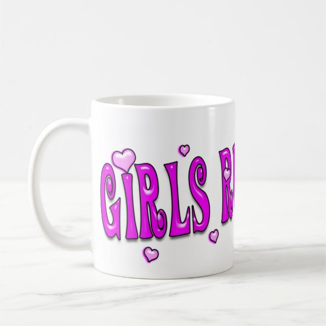 Taza De Café ¡Regla de los chicas! ¡Drool de los muchachos! (Izquierda)