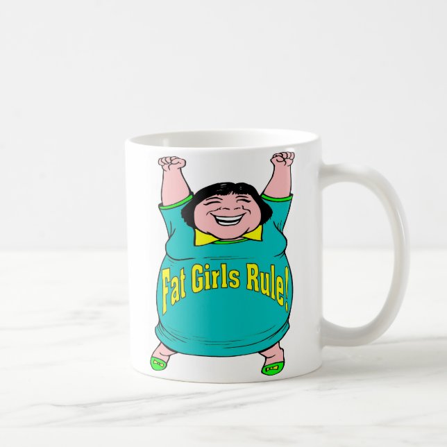 Taza De Café Regla de los Chicas grasos (Derecha)