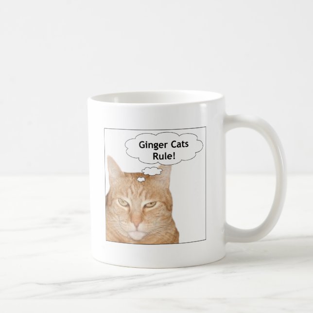 Taza De Café ¡Regla de los gatos del jengibre! (Derecha)