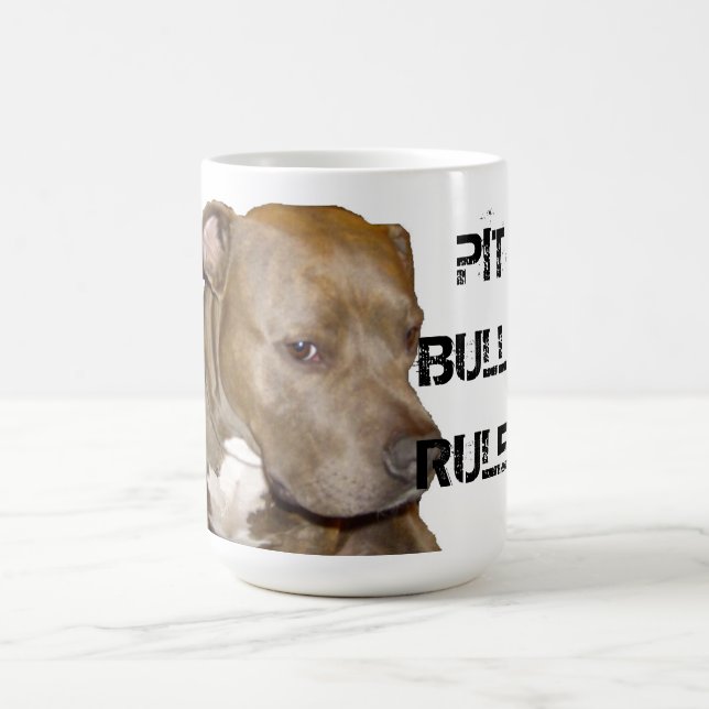 TAZA DE CAFÉ ¡REGLA DE LOS PITBULLS! (Centro)
