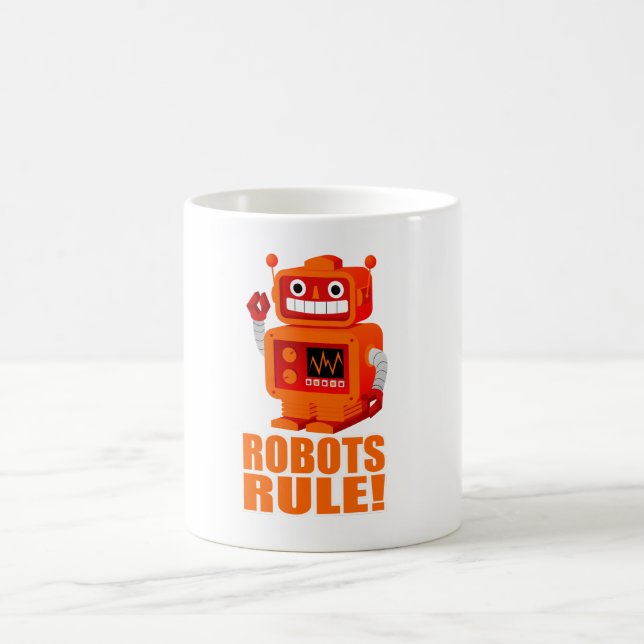 Taza De Café Regla de los robots (Centro)