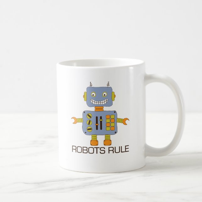 Taza De Café Regla de los robots (Derecha)