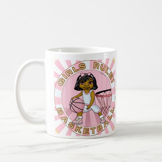Taza De Café Reglas de chicas Baloncesto  (Izquierda)