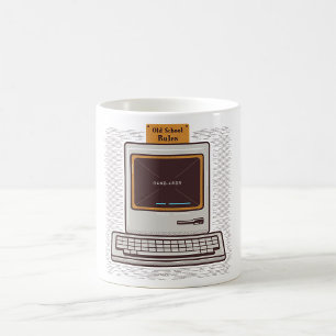 Taza De Café Reglas de la vieja escuela Juego de ordenador retr