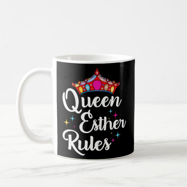 Taza De Café Reglas de Purim Fiesta Queen Esther (Izquierda)