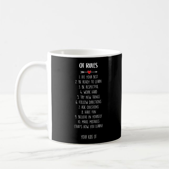 Taza De Café Reglas De Terapia Ocupacional (Izquierda)