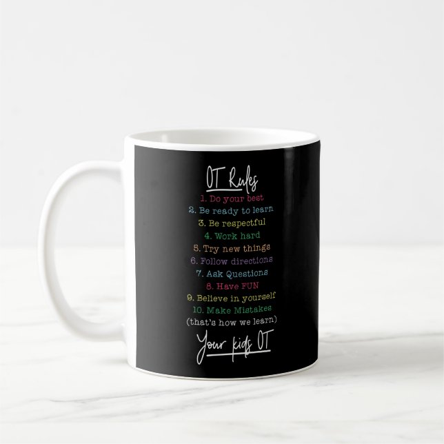 Taza De Café Reglas De Terapia Ocupacional (Izquierda)