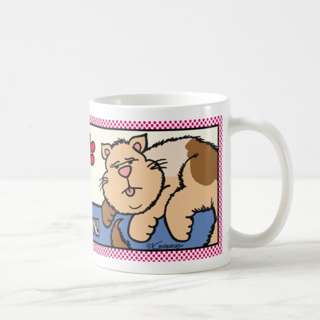Taza De Café Reglas del gato: Ignorando a alguien... (Derecha)