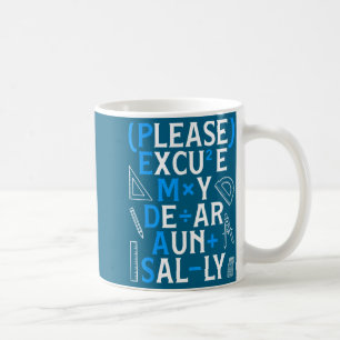 Taza De Café Reglas Divertidas de Matemáticas Pemdas Chiste Día
