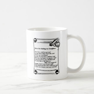 Taza De Café Reglas para fechar a mi hija