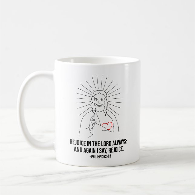 Taza De Café Regocijarse En El Señor Siempre Es Cristiano (Izquierda)