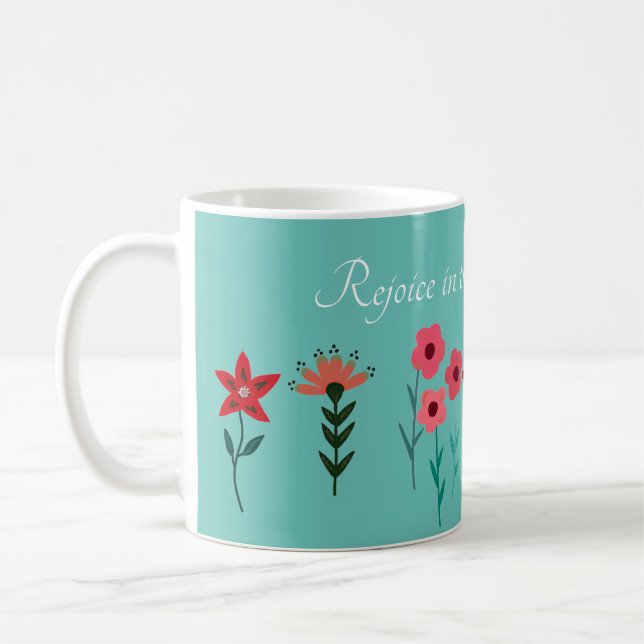 Taza De Café Regocijarse siempre en el Señor, la Escritura (Izquierda)