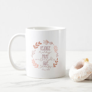 Taza De Café Regocijarse Siempre, Rezar Continuamente, Dar Grac