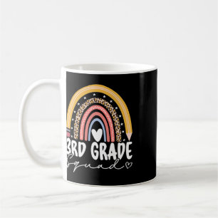 Taza De Café Regreso a la Escuela Arcoíris 3er Tercer Grado Equ