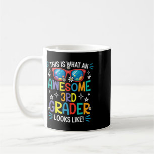 Taza De Café Regreso a la escuela Estudiante de tercer grado in