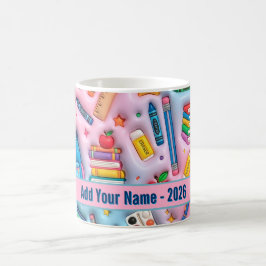 Taza De Café Regreso Personalizado a la Escuela 2026