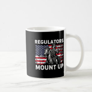 Taza De Café Reguladores Retro Montar Bandera Divertida USA Vaq