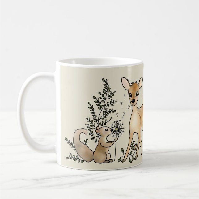 Taza De Café Reh und Eichhörnchen  Kaffeetasse (Izquierda)